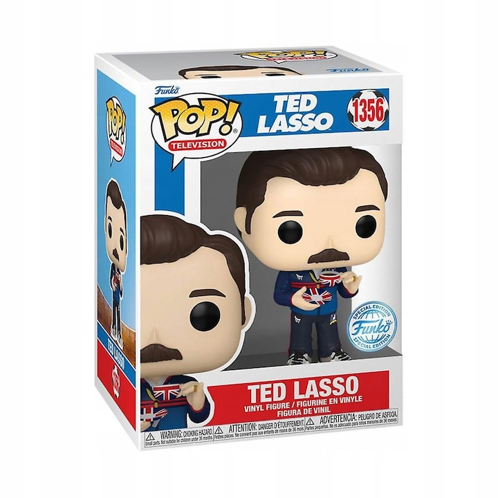 Figurina Ted Lasso cu cana de ceai, Funko POP!, Multicolor