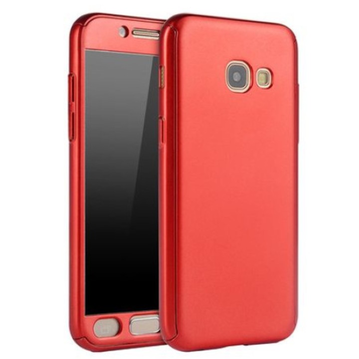Калъф MyStyle Red FullBody за Samsung Galaxy A3 2017 пълно покритие 360 градуса с безплатно защитно фолио