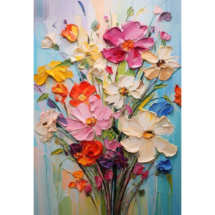 Tablou print pe canvas " PPF Flori 45A" 40x60 cm