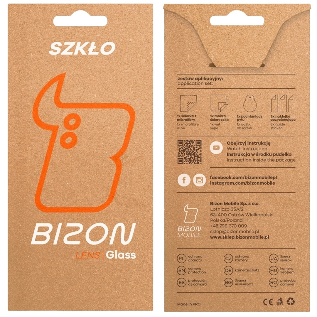 Folie de protectie camera Bizon, pentru Nothing Phone (3a), transparent, set 2 bucati