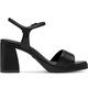 Női sarkú szandál, Tamaris, szintetikus, fekete