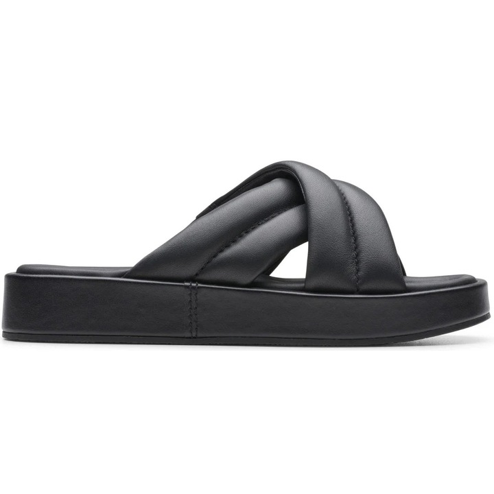 Papuci, Clarks, casual, piele naturala, negru