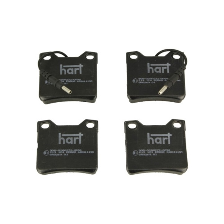 Комплект спирачни накладки, дискови спирачки HART 219 124