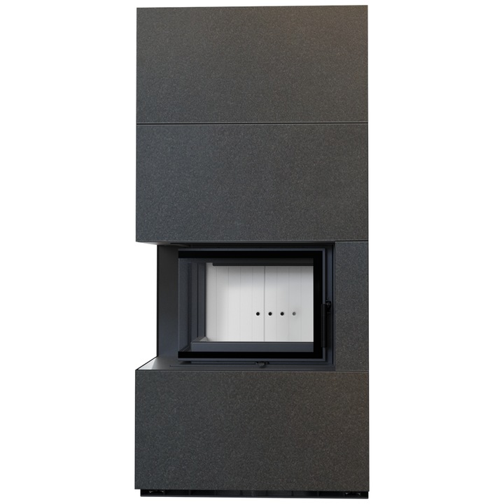 Камина Kratki FLOKI, Дърва, Мощност 8 kW, Размери 178.35x56.55 см, Черен