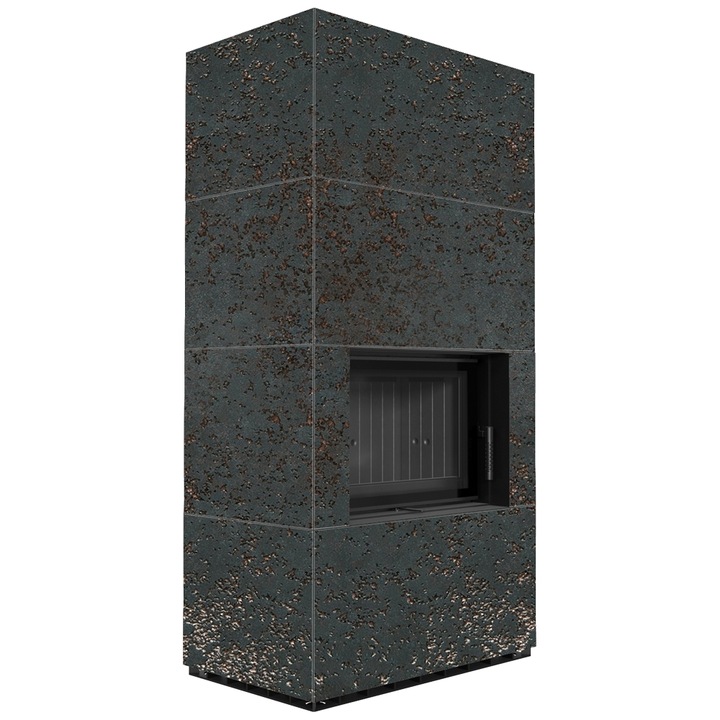 Камина Kratki FLOKI BOX, Дърва, Мощност 8 kW, Размери 178.4x56.4 см, Черен