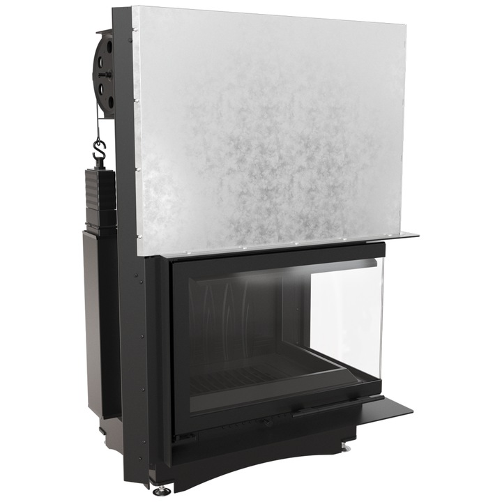 Камина Kratki Zuzia, Дърва, Мощност 15 kW, Размери 119.5x58.6 см, Черен