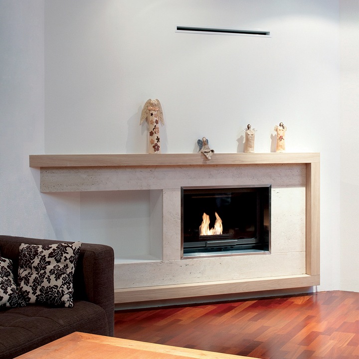 Камина Kratki Oliwia, Дърва, Мощност 16 kW, Размери 114.7x50.3 см, Черен