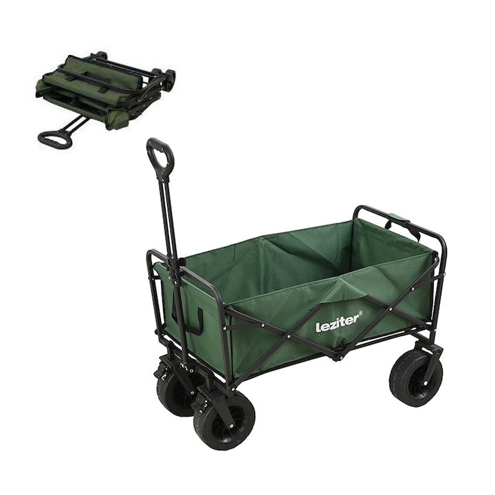 Carucior de plaja pliabil Leziter premium, verde