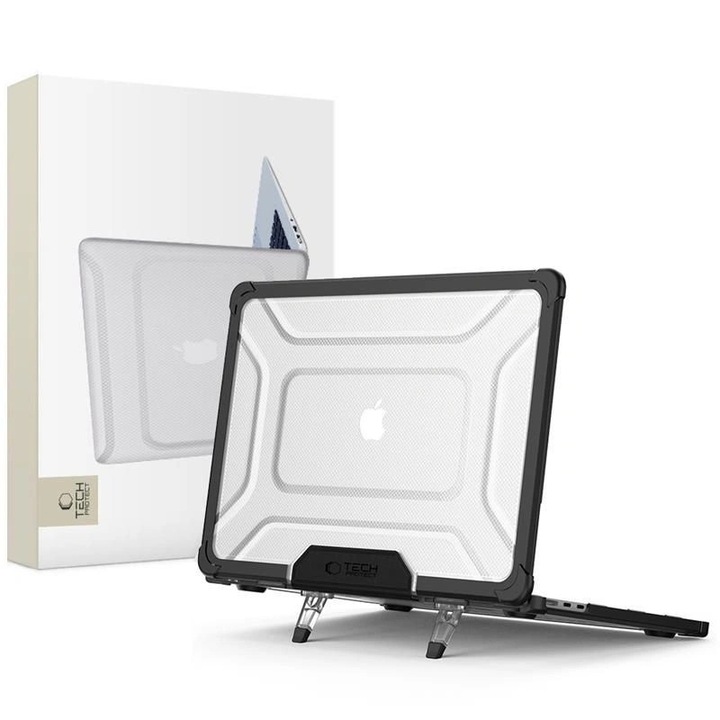 Husa Tech-Protect SmartShell Pro pentru Apple MacBook Air 13", neagra