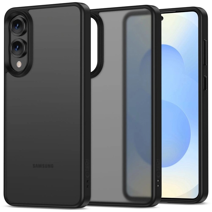 Husa de protectie Tech-Protect, pentru Samsung Galaxy S25 Edge, TPU/Policarbonat, negru