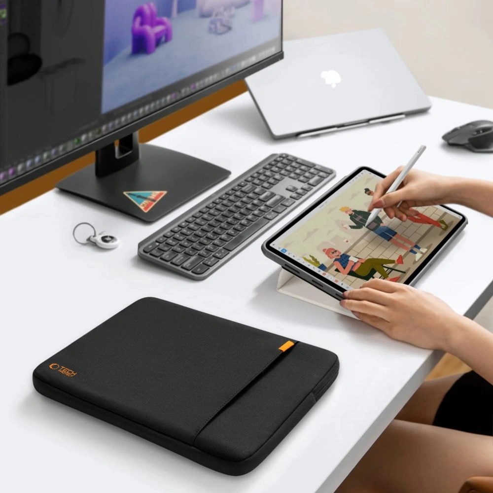 Husa TECH-PROTECT Defender compatibila cu laptop si tableta 11/13 inch, Black