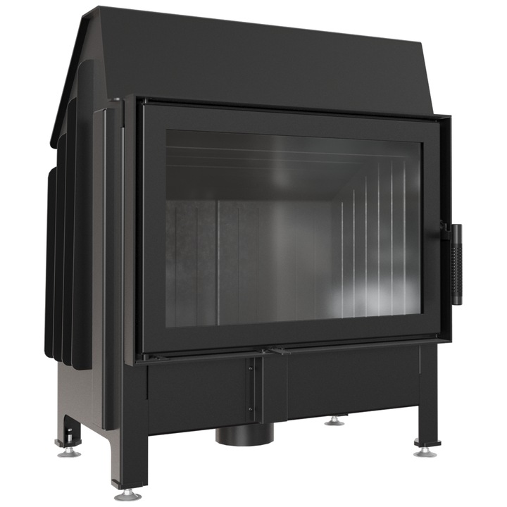 Камина Kratki Zibi, Дърва, Мощност 11 kW, Размери 87.3x44 см, Черен