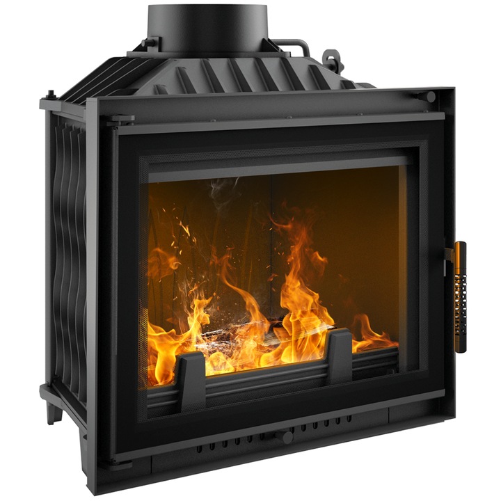 Камина Kratki Antek, Дърва, Мощност 10 kW, Размери 62.2x35.5 см, Черен