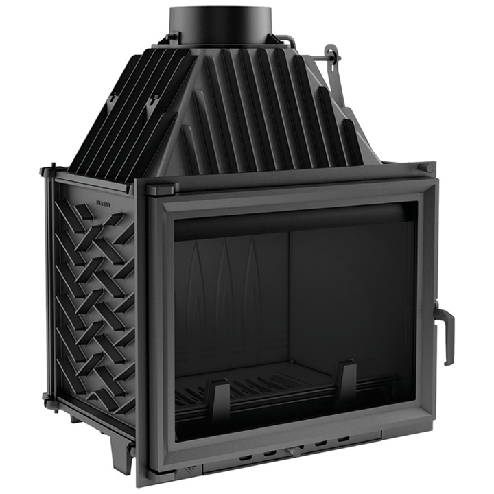 Камина Kratki Zuzia, Дърва, Мощност 15 kW, Размери 81x44.2 см, Черeн