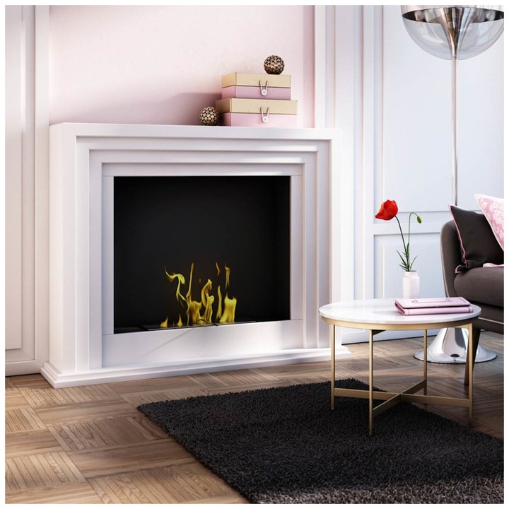 Камина биоетанол Kratki quaerere, Био гориво, Размери 95x32.5 см, Черен