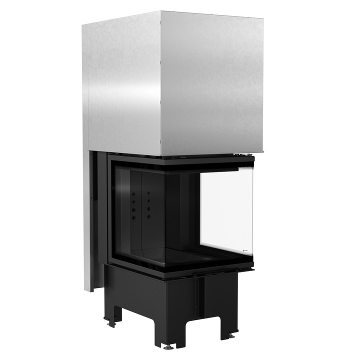 Камина Kratki NBC 500/500, Дърва, Мощност 8 kW, Размери 147x71.9 см, Черeн