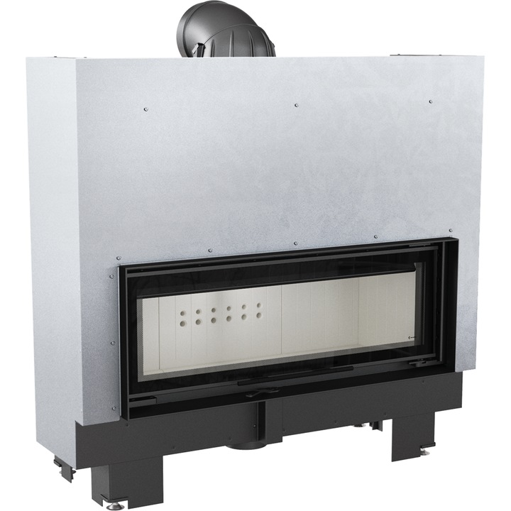 Камина Kratki MB, Дърва, Мощност 14 kW, Размери 129.3x51.5 см, Черен