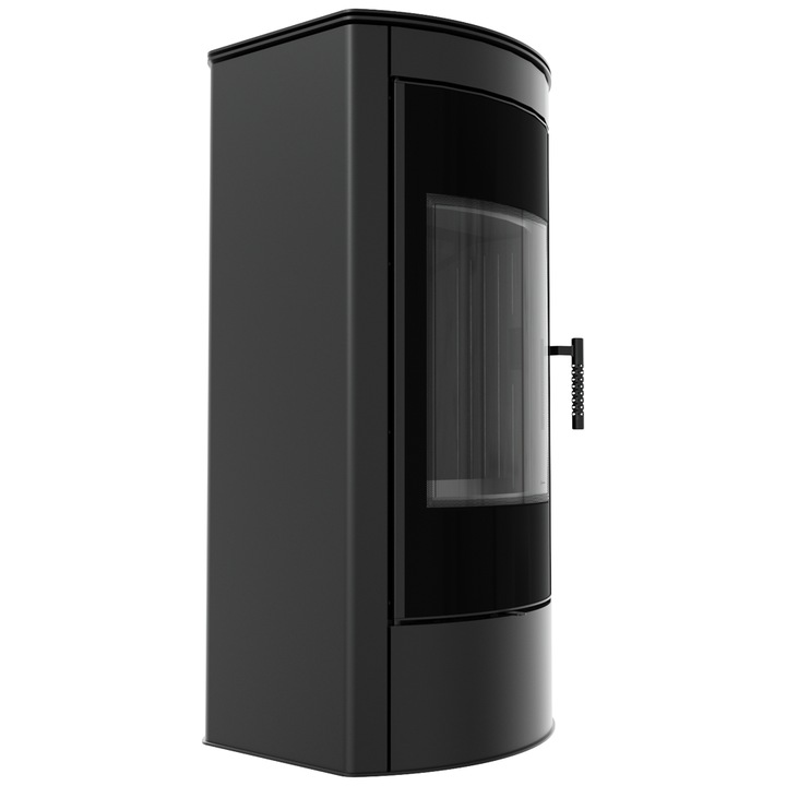 Камина Kratki Titan Panorama, Дърва, Мощност 11 kW, Размери 113.7x47.5 см, Черeн