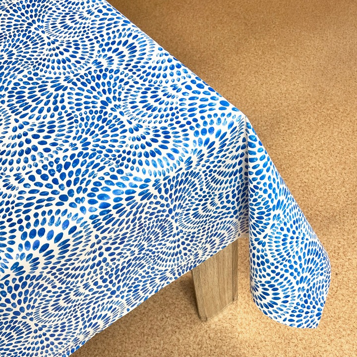 Musama de masa, structurala, 140 x 120 cm, DecoMeister®, Model Caleidoscop Albastru, CA182-140-0120S