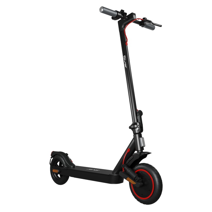 Trotineta electrica Siver 10 Lite, Roti 10", Puterea motorului 350W, Baterie 7,5 Ah, Autonomie pana la 30 km, Suspensie fata, Viteza maxima 30 km/h