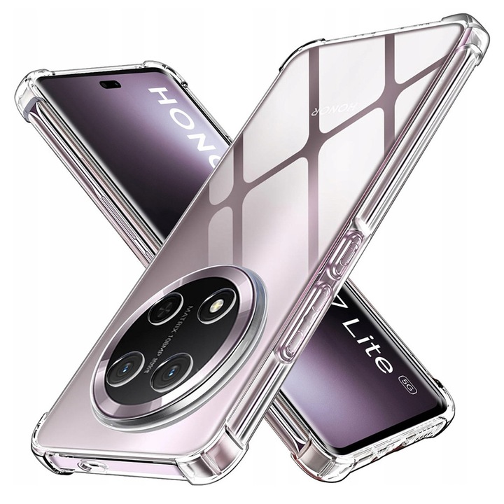 Защитен калъф, съвместим с Honor Magic7 Lite / X9c, Tim, прозрачен