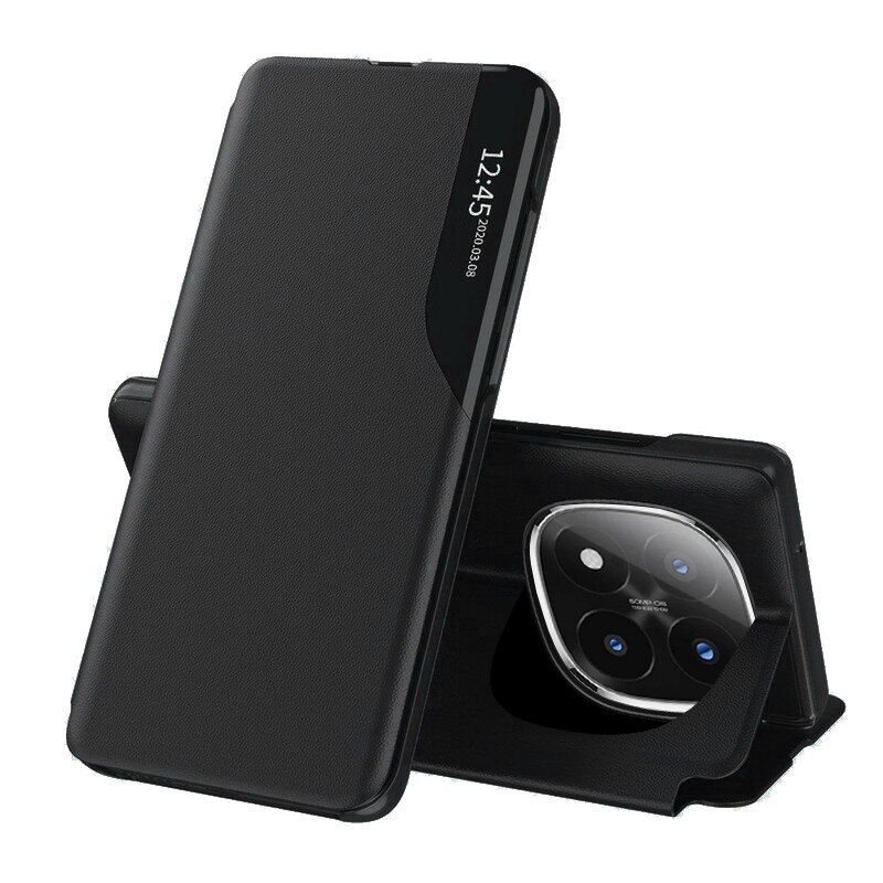 Husa pentru Xiaomi Redmi Note 14 Pro+ 5G, din Piele Ecologica, Danex, Culoare Negru