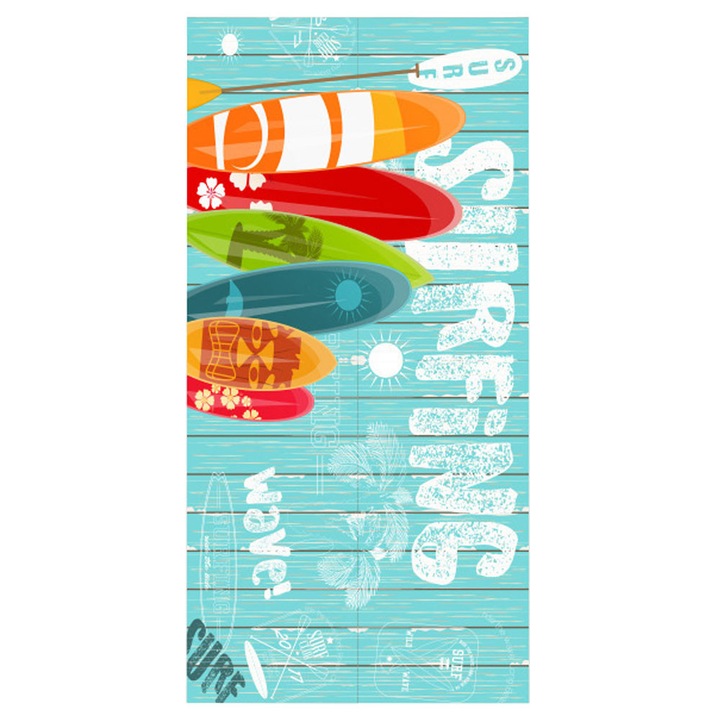 Плажна кърпа TNEAYWHE, 80x160 см, микрофибър, многоцветна, абсорбираща