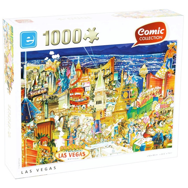 Пъзел Europrice ЛАС ВЕГАС, 1000 части, 37 х 5 х 27cm, 6+ години