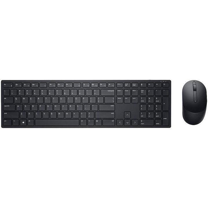 Комплект клавиатура с мишка Dell, Pro KM5221W, Wireless, Bulgarian, QWERTY, Черен