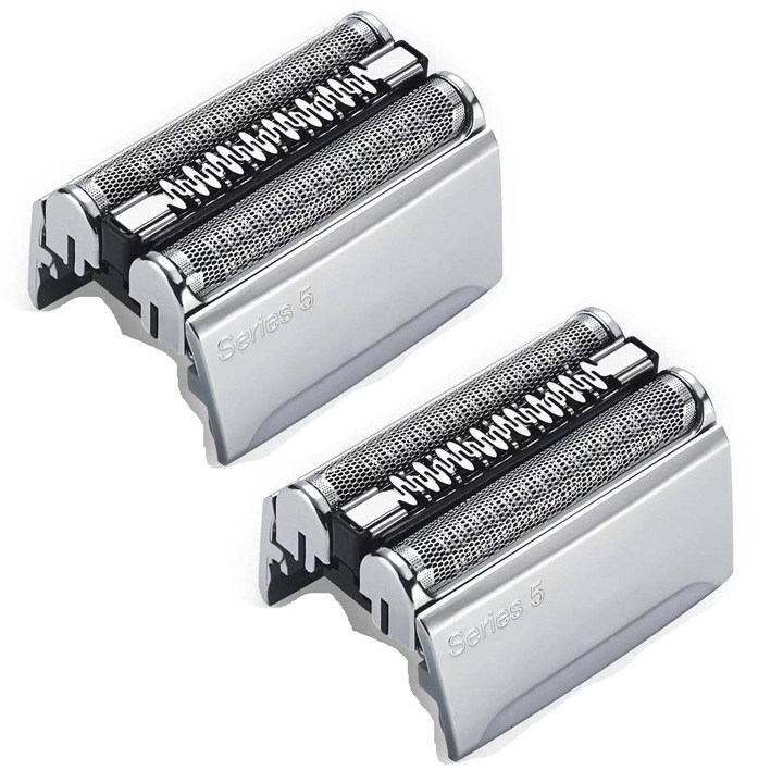 Резервни глави за бръснене Braun 52S, комплект 2 броя, неръждаема стомана, лесни за инсталиране