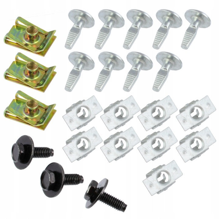Motorház rögzítőkészlet, Me Premium, Me-003893, Személyi autó, Citroen, Utángyártott, Használat: Citroen C1, C2, C3 I, C3 Ii, C3 Picasso, Peugeot 1007, Anyaga: Kiváló minőségű, 24 elem