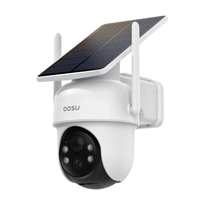 Соларна безжична система за видеонаблюдение, 3MP, 360 PTZ, цветно нощно виждане