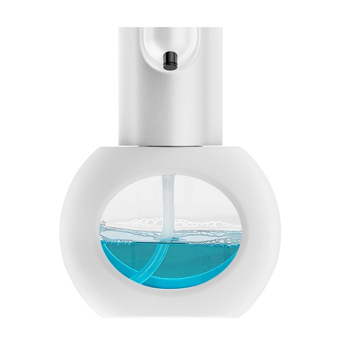 Automatikus habszappan adagoló, 420ml, állítható, fehér, 15x10x8cm