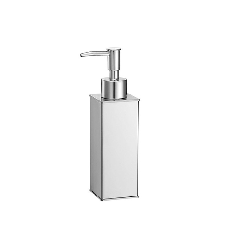 Dispenser sapun inox 100ml argintiu, capacitate medie, design anti-amprente