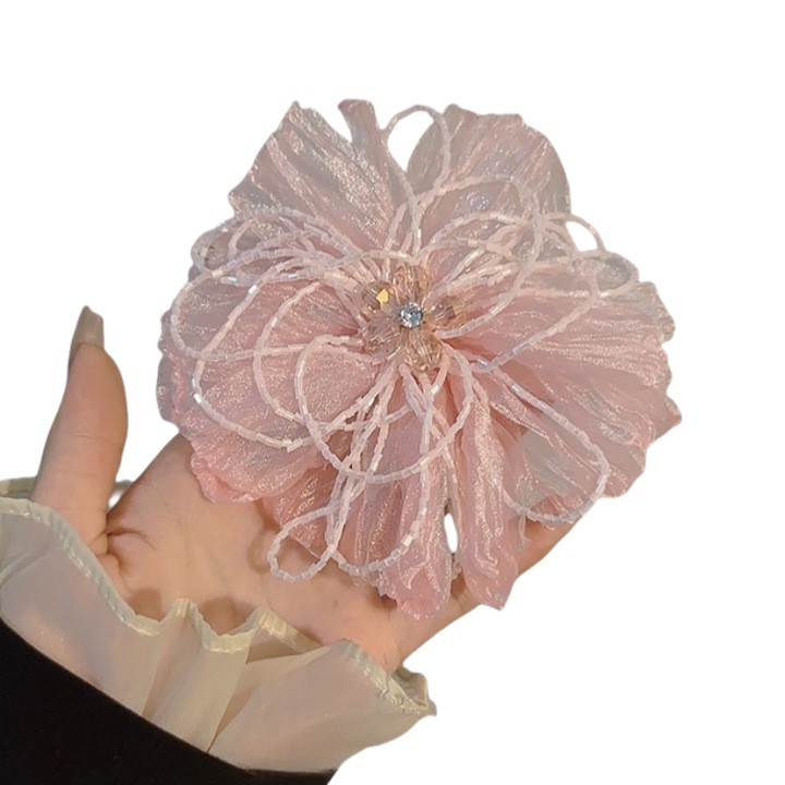 Brosa de flori pentru femei, accesorii pentru rochii de mireasa, roz