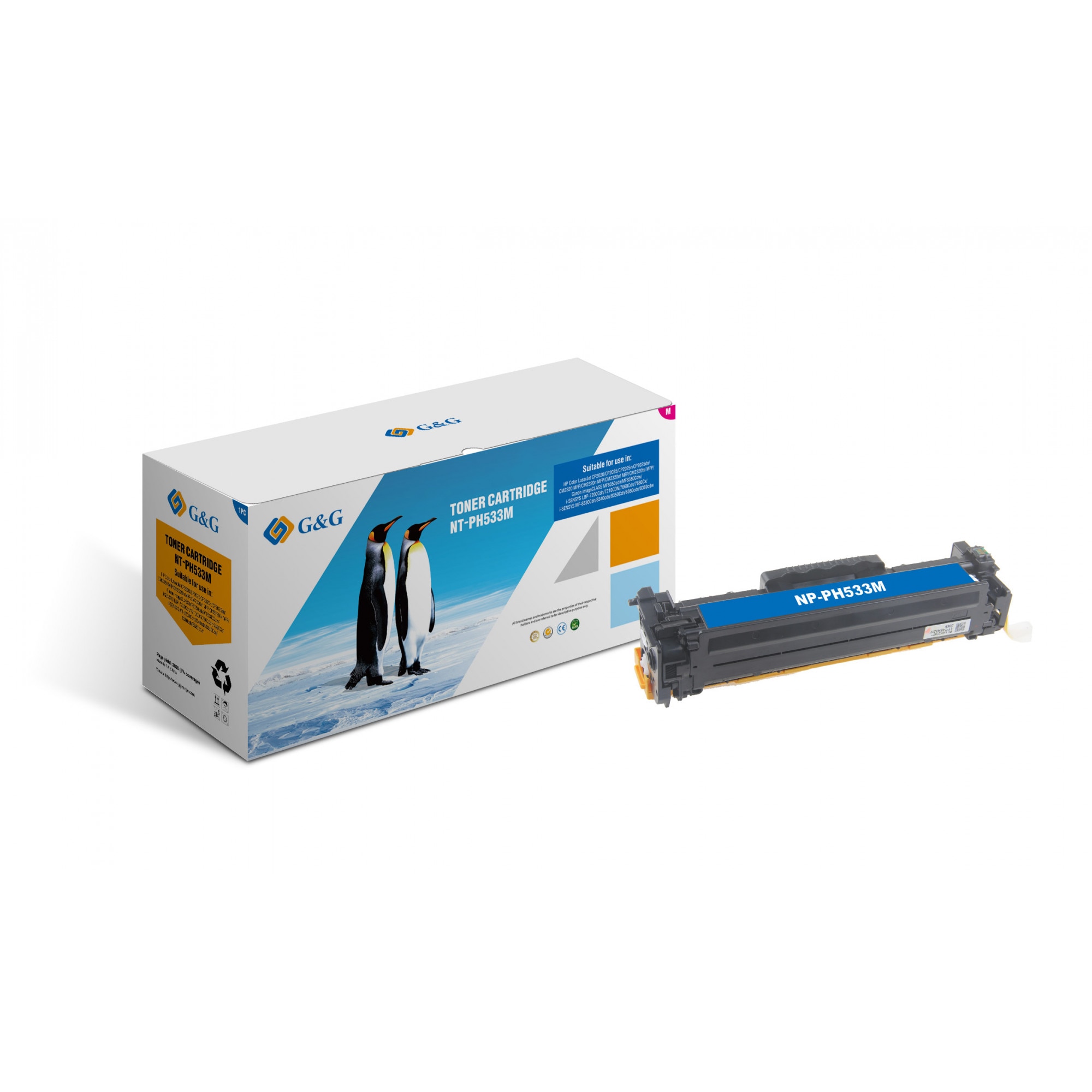 Cartus Toner G&G compatibil cu HP CC533A, 2800 pag, magenta