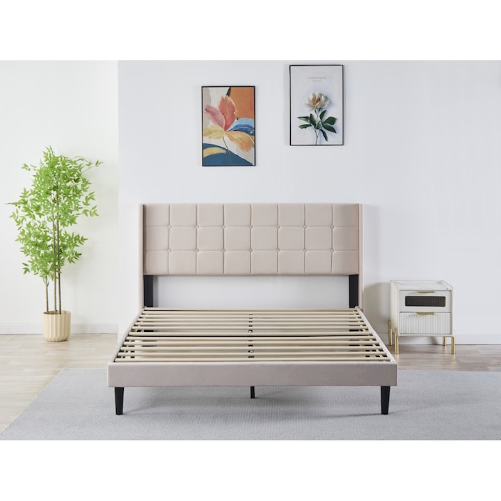 Pat Tapitat Catifea, Somiera Inclusa, Maro, Fara Saltea, cod 6230