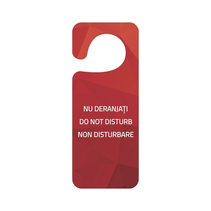 Semn pentru camera hotel, "Nu deranjati" (doorhanger), 100 buc/set