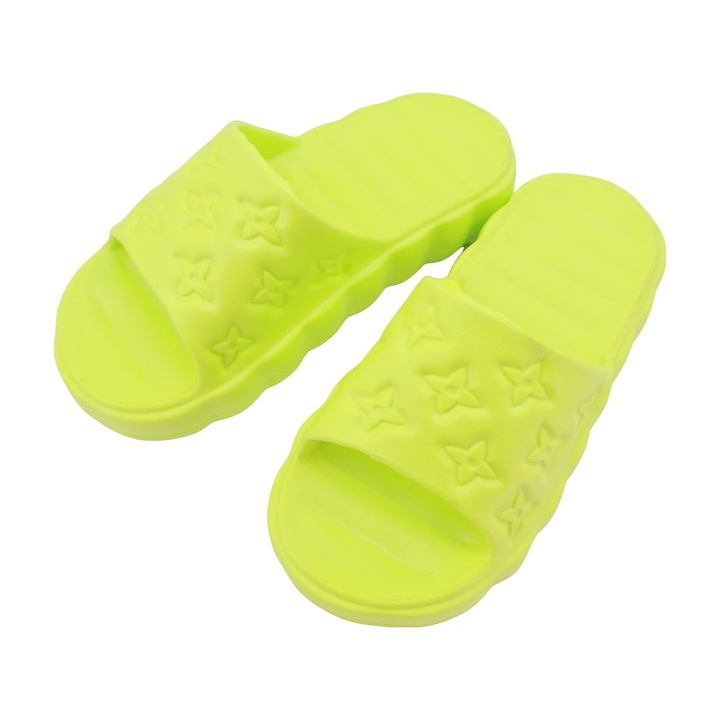 Papuci cu platforma, de dama, H01, neon, 36