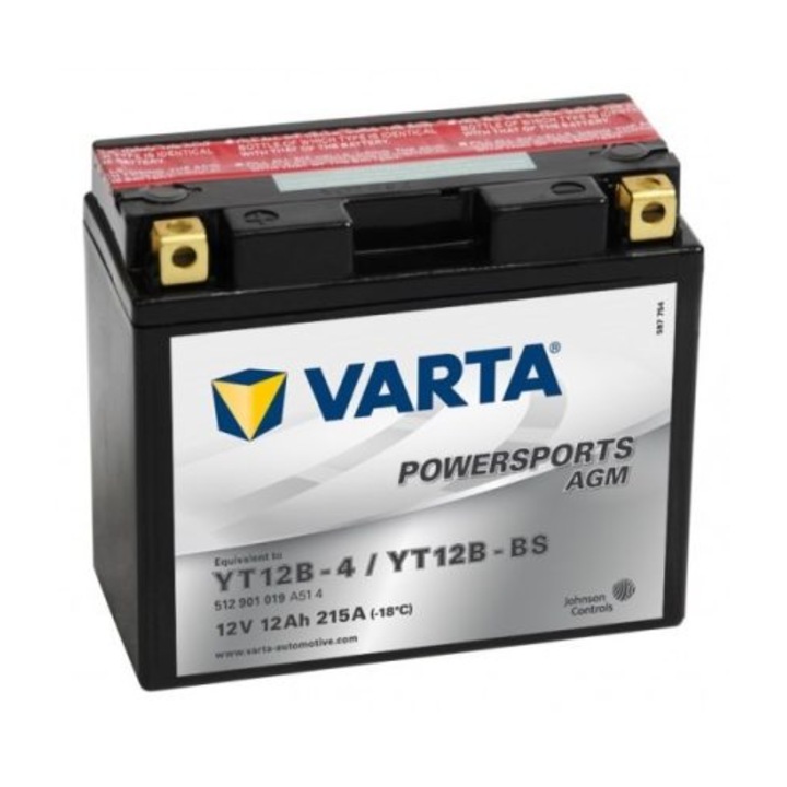 Baterie moto VARTA 12V - YT12B-BS VARTA FUN