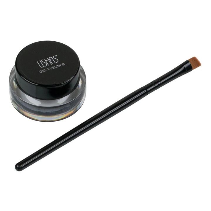 Gel Eyeliner Negru cu Pensula 4.2g