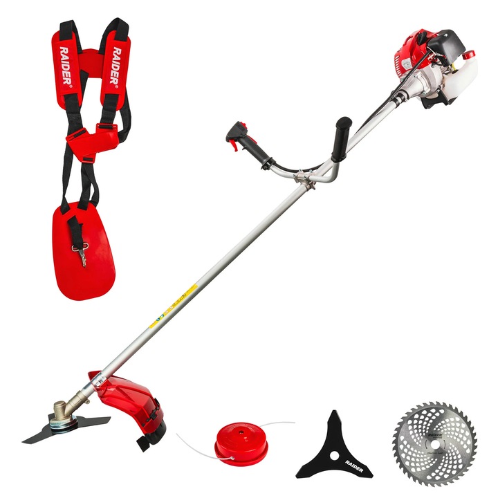 Motocoasa pe benzina RD-GBC26 2K cu accesorii, 1.5 kW, 28 mm, Raider 075026