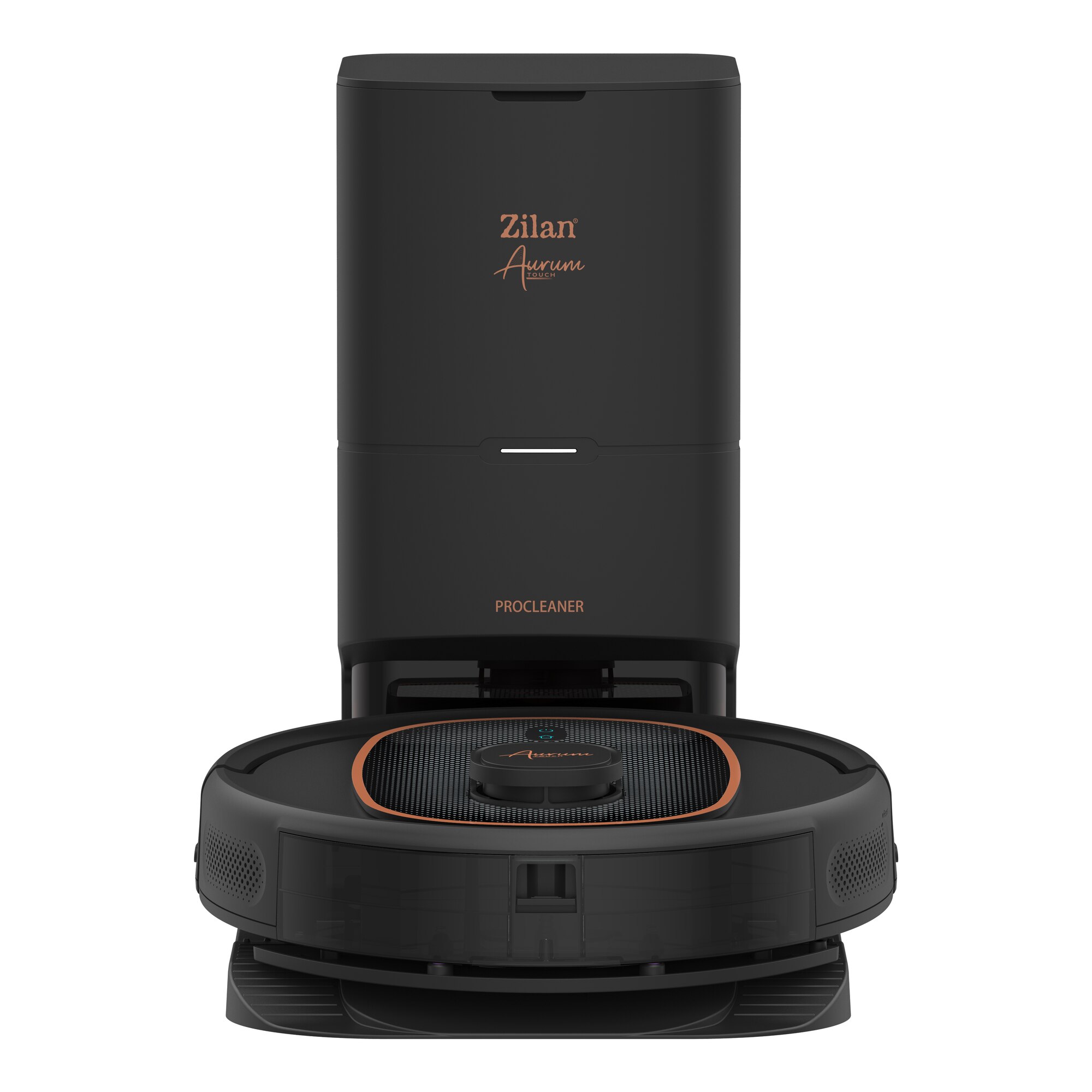 Aspirator robot Zilan ZLN5500 Aurum cu statie de colectare praf, Putere 600W, 3 trepte putere, baterie 3200mAh, Control Vocal, WiFi