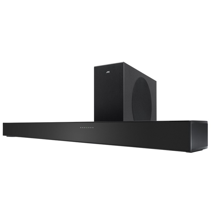 Саундбар 2.1 JVC H-E434B, RMS 200 W, USB, Subwoofer, Bluetooth, Surround Dolby Digital, дистанционно управление