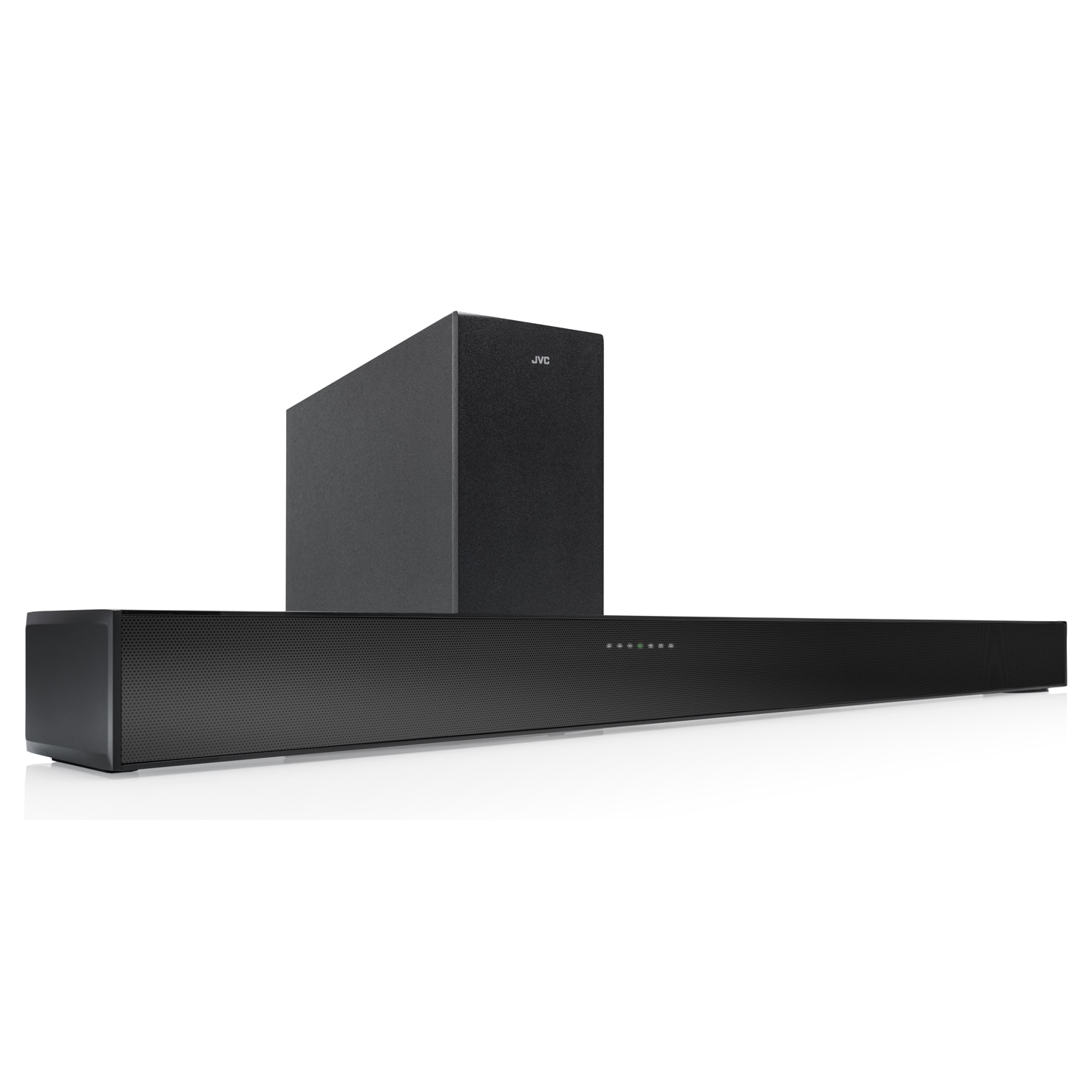 Soundbar 2.1 JVC H-E434B, RMS 200 W, USB, Subwoofer, Bluetooth, Surround Dolby Digital, telecomanda