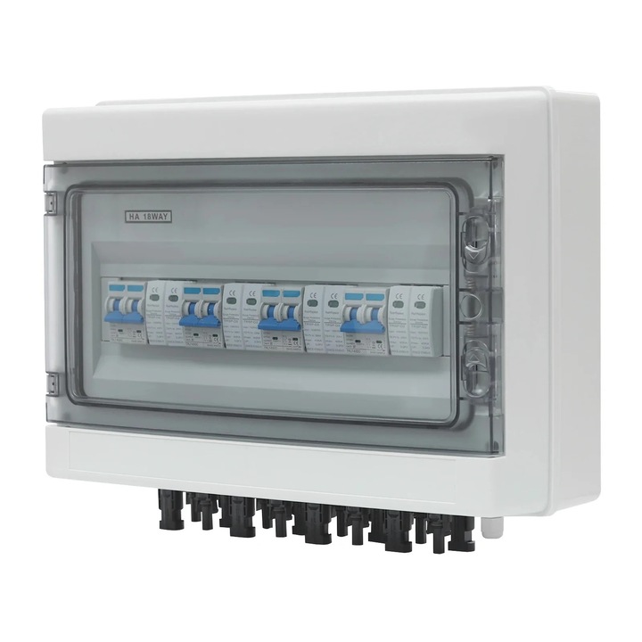 Napelemes elektromos panel, DC1000V, 25A, IP65, vízálló, 41x12,5x28,2cm
