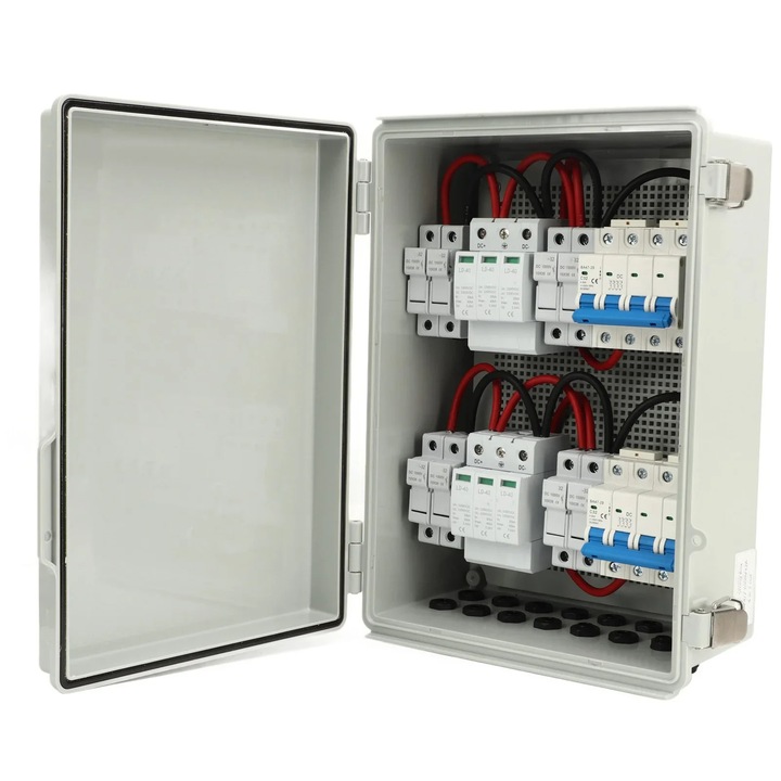 PV csatlakozódoboz 4 bemenet 2 kimenet IP65 vízálló túlfeszültség-védelem DC1000V 1013230203211
