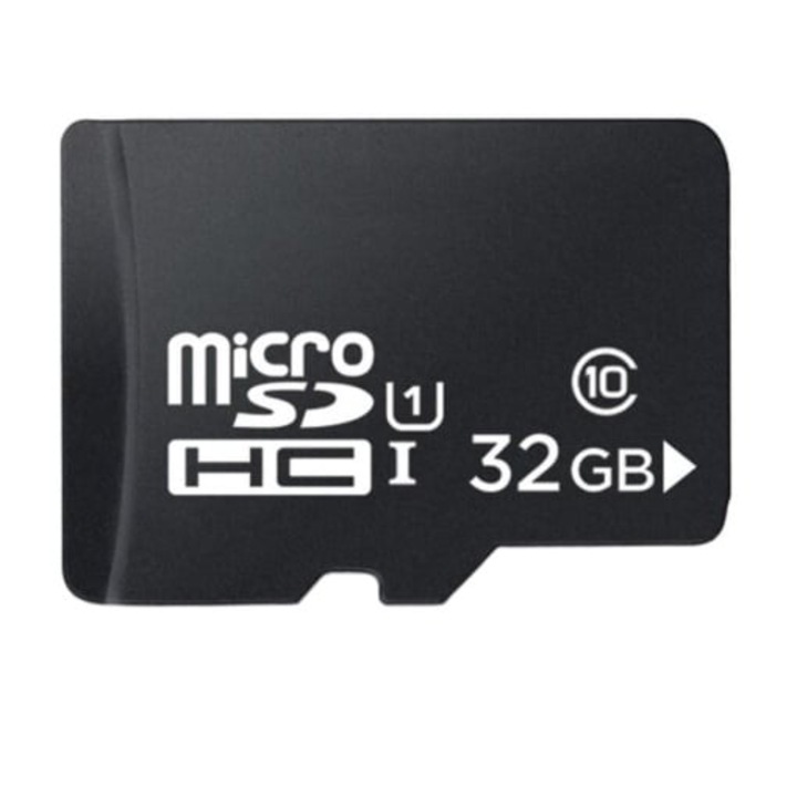Card De Memorie MicroSDHC, 32 GB, Pentru Telefon, Camera Video De Supraveghere, Aparat Foto, Tableta, Laptop, Clasa 10 Negru, EMATTERIO