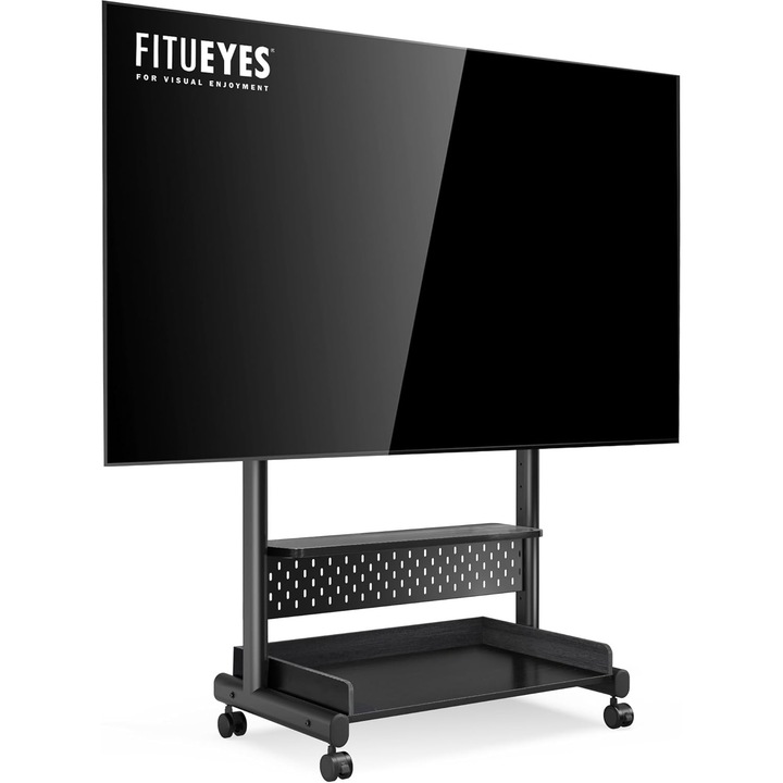 FITUEYES Mobil TV Állvány Kerekekkel, Állítható Magasságú, 40-85 Hüvelyk