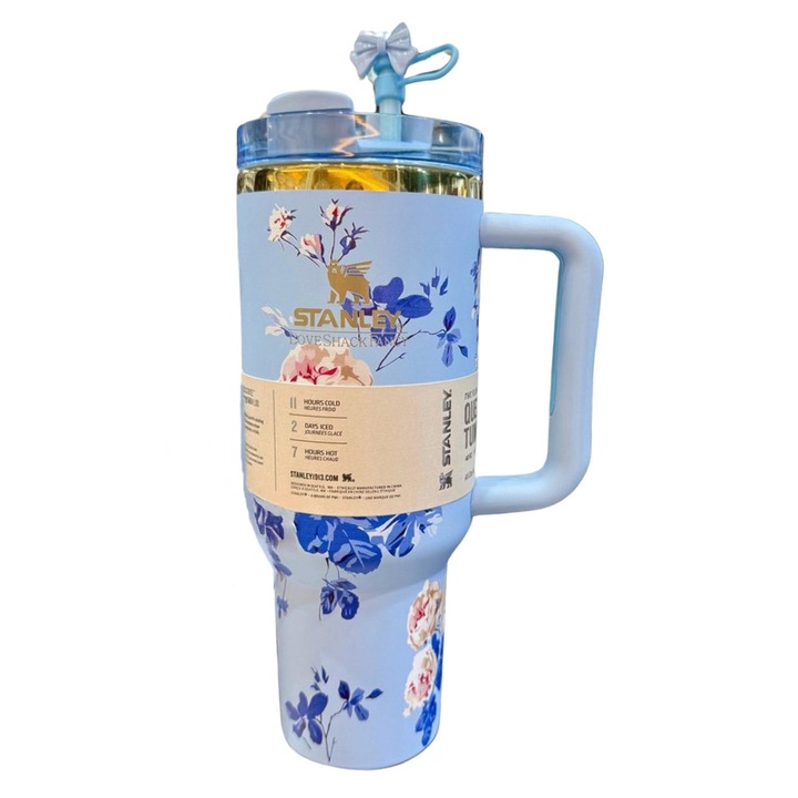 Термо чаша Stanley KauFix Quencher H2.0 Flowstate от Неръждаема Стомана, Ергономичен Дизайн, Първокласен Материал, Изключителна Издръжливост, Ефективна Изолация, 1180мл, Син